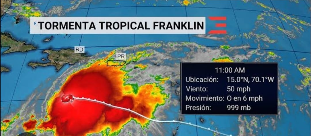 SE FORMA TORMENTA TROPICAL FRANKLIN EN EL CARIBE