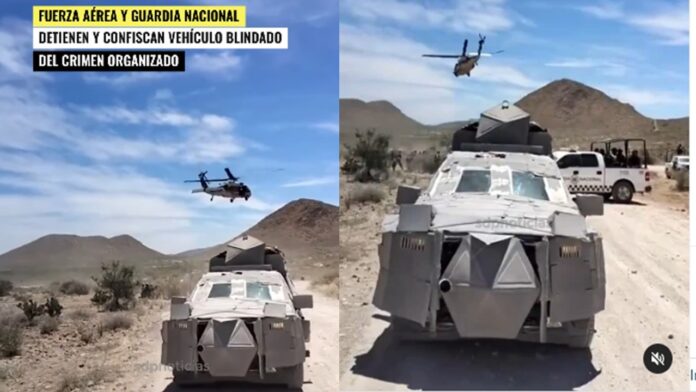 Confiscan vehículo blindado al narco