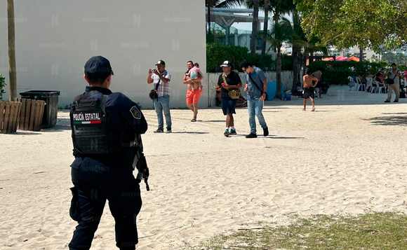 Simulacro policial en Cancún